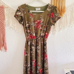 Yellow berry by MikaRose XS floral dress